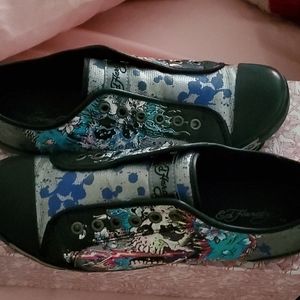 Lightly worn sneakers